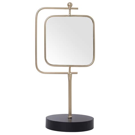 Krevia Metal Vintage Tabletop Makeup Mirror with Stand | Single Sided ...