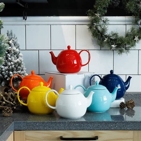 Buy Sweese 220.102 Porcelain Teapot, 40 Ounce Tea Pot - Large Enough ...