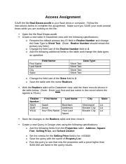 Access Assignment 的图像结果