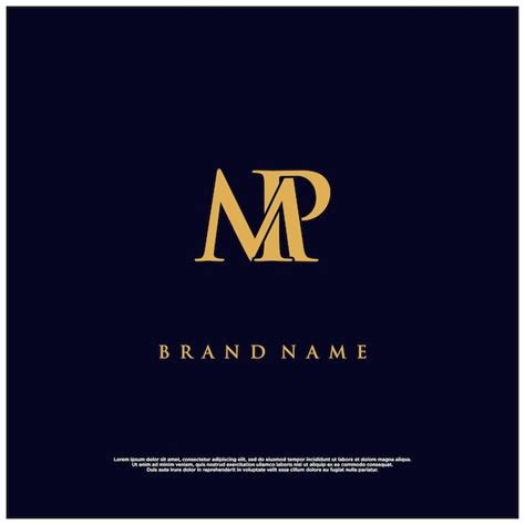 Luxury modern combination mp or pm abstract vector logo | Premium Vector