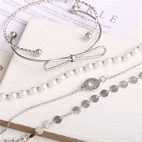 Buy Shining Diva Fashion Latest Stylish Multilayer Silver Plated Bangle ...