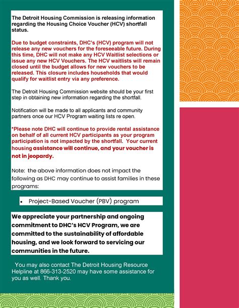 The Detroit Housing Commission is releasing information regarding the ...