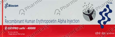 Erypro 40000 IU Injection (1): Uses, Side Effects, Price & Dosage ...