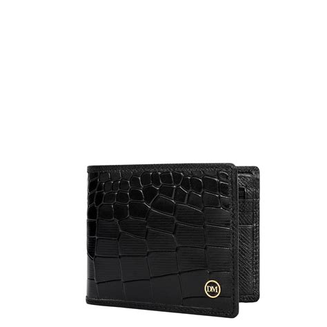 Black Bifold Leather Mens Wallet – Da Milano