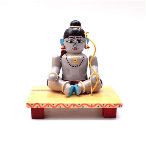 Buy Tarang Arts Wooden Bala Rama Handcrafted Etikoppaka Toys ...