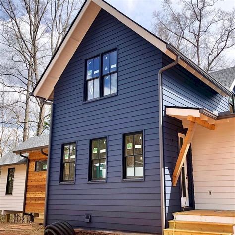 Albums 99+ Pictures Blue House Black Windows White Trim Completed