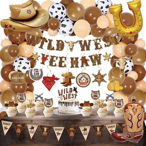 Amazon.com: Western Party Decorations - 120PCS cowboy party decorations ...