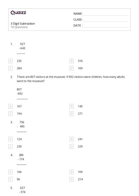 Image result for Basic Math Worksheets Grade 4 Subtraction