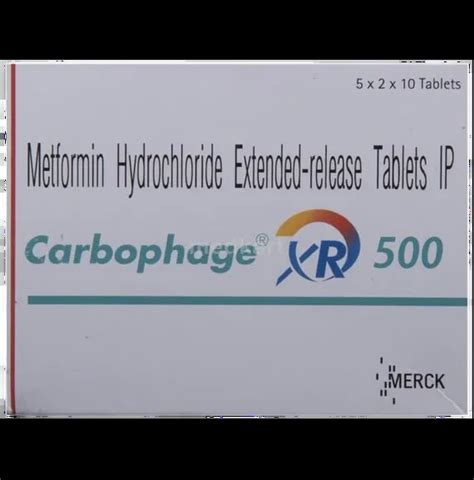 Buy Carbophage XR 500mg Tablet 10's at Best Price | Medkart