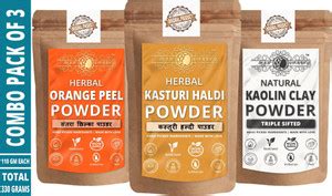 Ayur Blessing Kasturi Haldi, Orange Peel and Kaolin Clay Powder Price ...