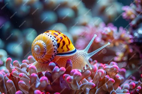 Premium Photo | Vibrant Babylonia Spirata Snail Crawling on Colorful ...