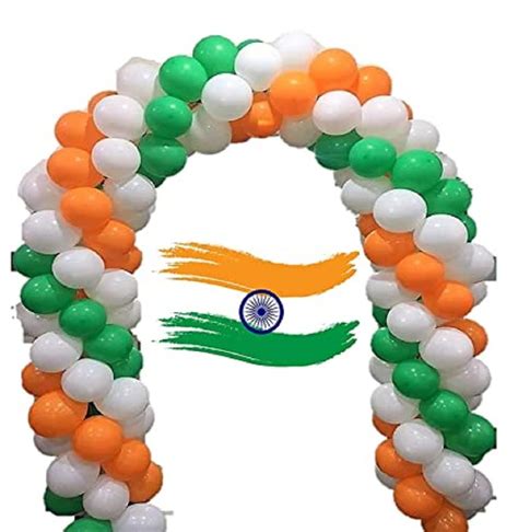 Orange, White & Green Colour Premium Balloon Special For Independence ...