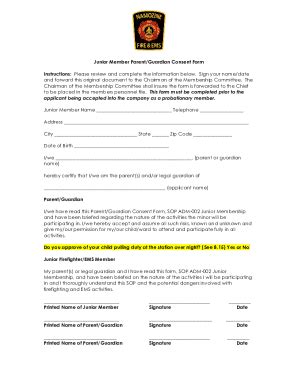 VA Namozine Volunteer Fire & EMS Co 4 Junior Member Parent/Guardian ...