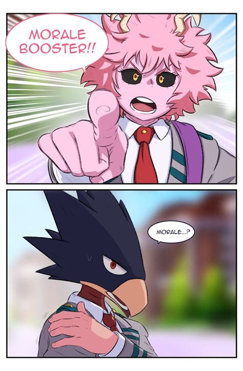 ashido mina and tokoyami fumikage (boku no hero academia) drawn by ...