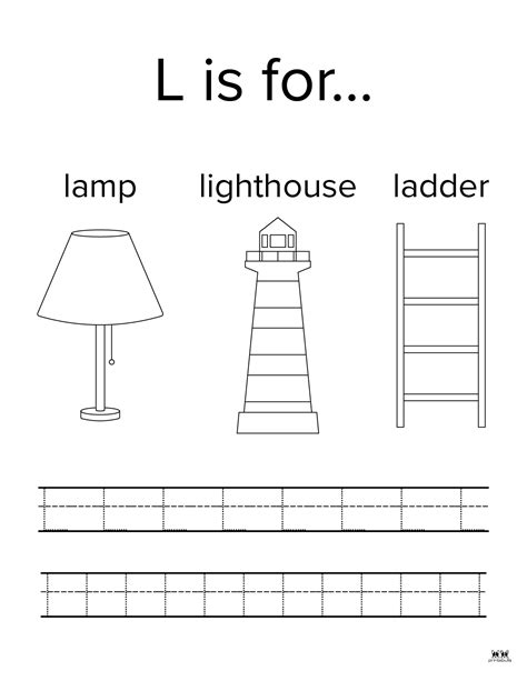 Letter L Worksheets - 50 FREE Printables | Printabulls