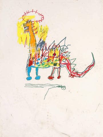 Dinosaur - Jean-Michael Basquiat - Neo Expressionist Painting - Large ...