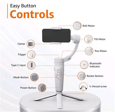 Foldable 3-Axis Gimbal Stabilizer | Advanced Gyroscope | Shake-Free ...