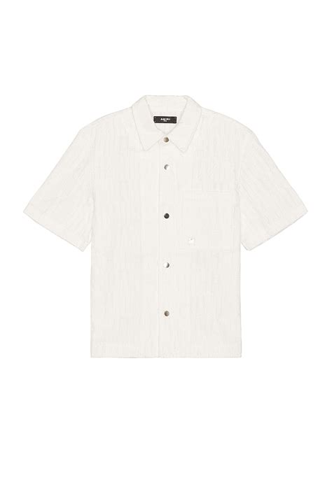 Amiri Burnout Bowling Shirt in White | FWRD