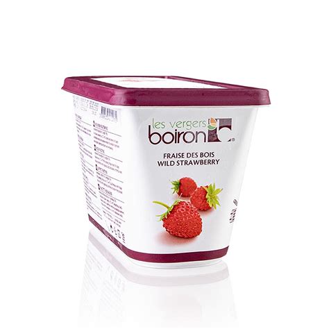 Boiron wild strawberry puree (Fraise des Bois), unsweetened, 1 kg, PE ...
