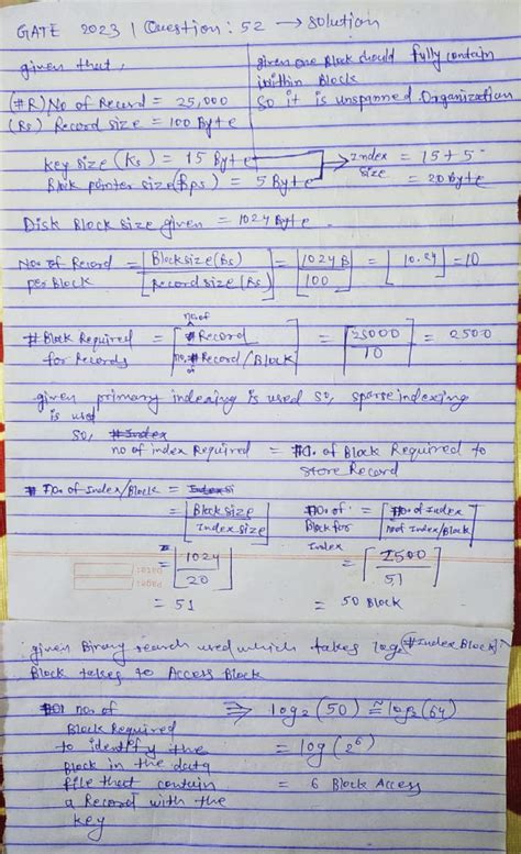 Databases: GATE CSE 2023 | Question: 52