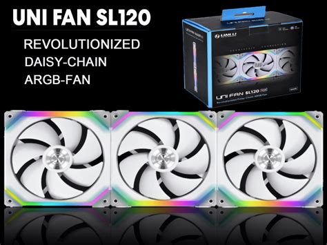 Buy Lian Li UNI Fan SL120 3 Pack White-with Controller and Extension ...