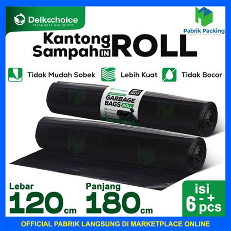 Jual Kantong sampah roll trash bag kantong plastik sampah roll 120x180 ...