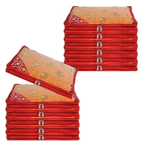 Kuber Industries Saree Cover | Side Embroidery-Design Clothes Storage ...