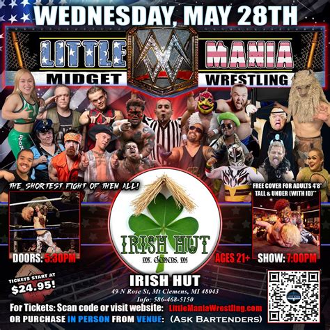 Mt Clemens, MI - Midget Wrestling All * Stars @ Irish Hut "The Shortest ...