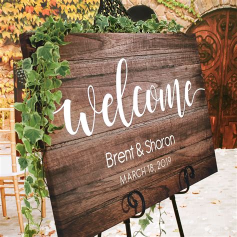 Rustic Wedding Welcome Sign Wood Rustic Wood Wedding Sign | Etsy