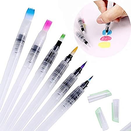 ASINT 6PCS Capacity Soft Watercolor Painting Brush Marker Watercolor ...