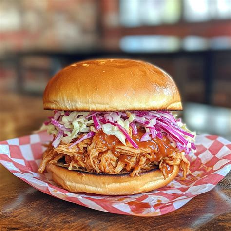 Carolina BBQ Pulled Chicken Sandwich - TopLush Recipes