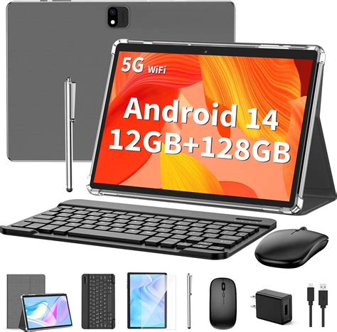 QDDQ Android 13 Tablet With Keyboard, 12GB RAM, 128GB ROM (1TB ...