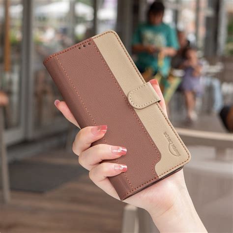 BINFEN COLOR BF33 for Motorola Moto G75 5G Leather Case Splicing Color ...