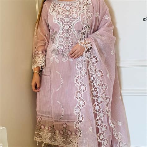 Zarmina Lace Elegance Suit Set – Green, Blue, Lavender – Selfie Kurtiz