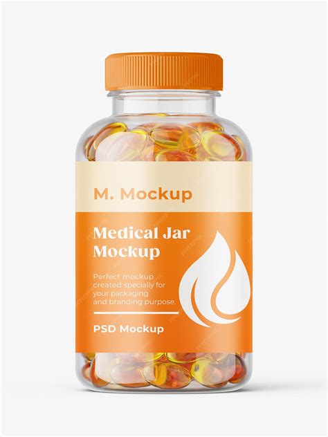 Premium PSD | Medical bottle mockup psd design