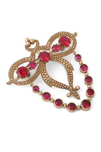 Buy Gold Crystals Super Stud Tassel Brooch For Men by Cosa Nostraa ...