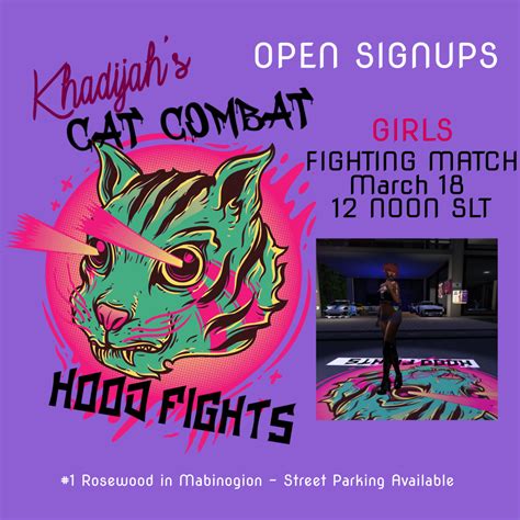 March 18 noon SLT - Cat Combat Hood Fights - Upcoming Events and ...