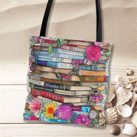 Book Tote Bag, Book Tote, Cute Reading Bag, Tote Bag Gift, Vibrant ...