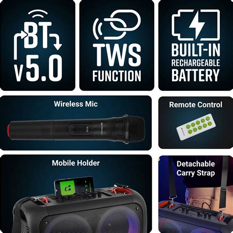 Buy ZEBRONICS Zeb-Thump 400 40W Bluetooth Party Speaker with Mic (10 ...