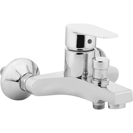 Hindware F280018 Flora Bath Mixer Brass 2 In 1 Bathroom Faucet (Silver ...