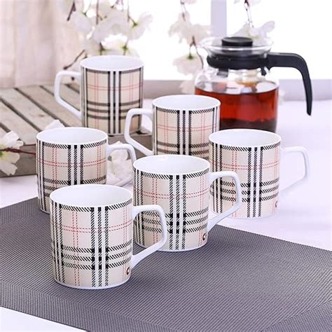 Clay Craft - Director Ceramic Coffee Mugs Set, 6-Pieces, 230ml, Hilton ...