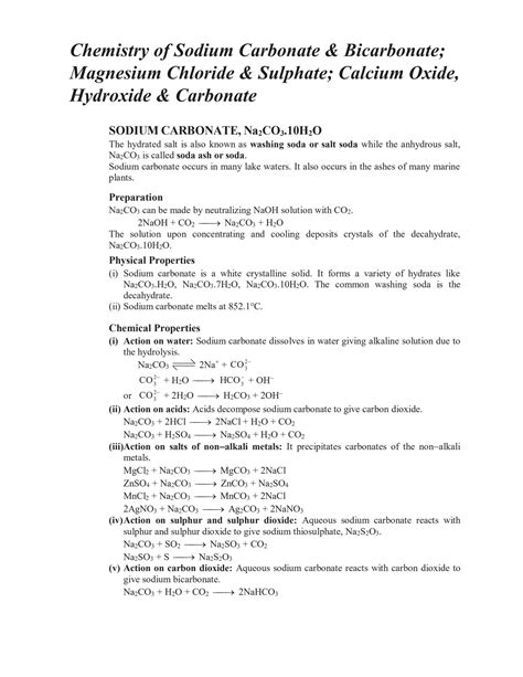 Magnesium Bicarbonate Reacts With Calcium Hydroxide at Elvis Nusbaum blog