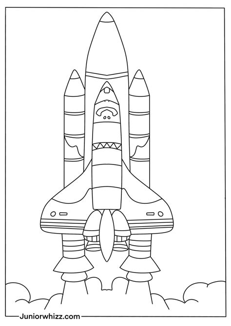 15 Rocketship Coloring Pages for Kids (Printable PDFs)