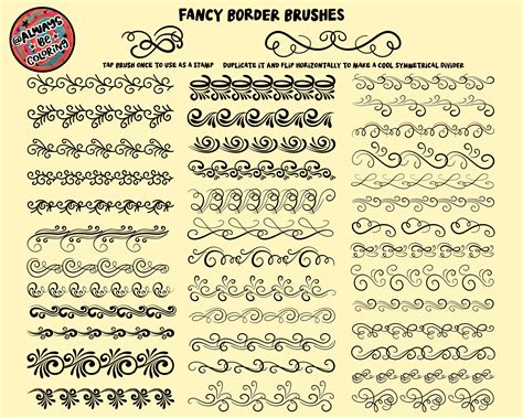 Procreate Border Brush Set Volume 2