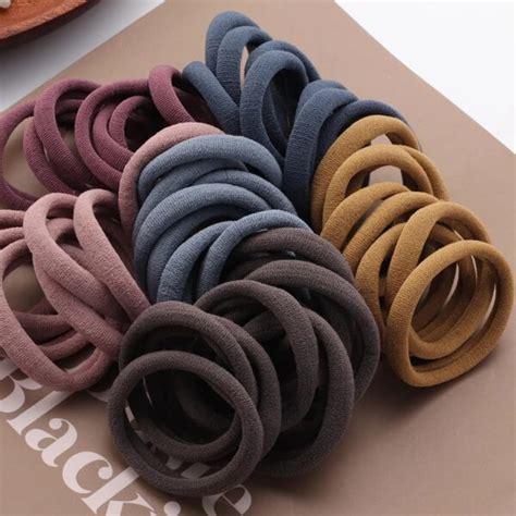 Elina Dark Colors Ponytail Holders Hair Ties Rubber Bands for School ...