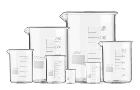 SPYLX Borosilicate 3.3 Glass Beaker 5 ml, 10 ml, 25 ml, 50 ml, 100 ml ...