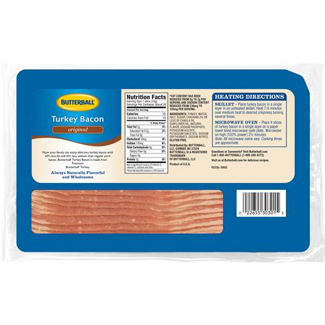 Calories In Butterball Low Fat Turkey Bacon And Nutrition, 40% OFF