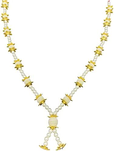 Buy Krisah Garland/Mala for God Idols, Photo Frames White 14 inches ...