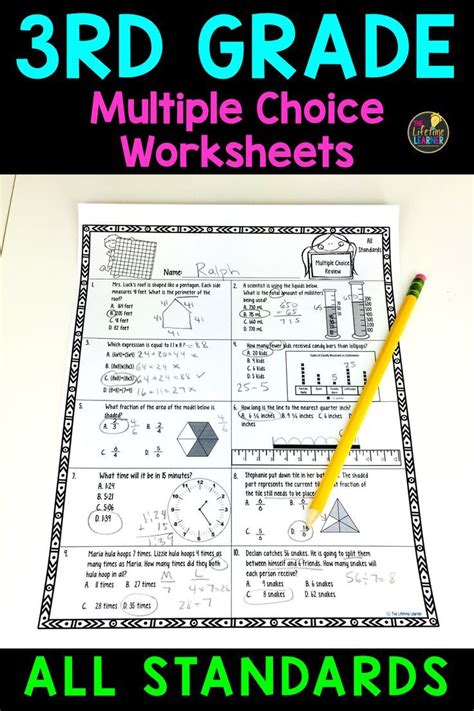 Image result for 3rd Grade Math Test Multiple Choice