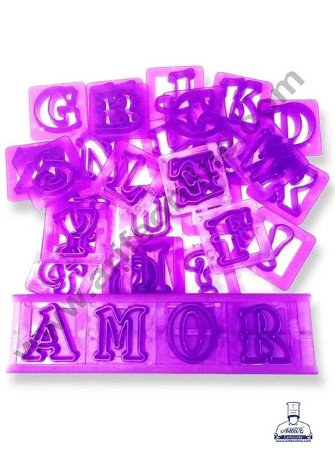 Home CAKE DECOR™ 30 pcs Plastic Alphabet Letter & Symbol with Press ...